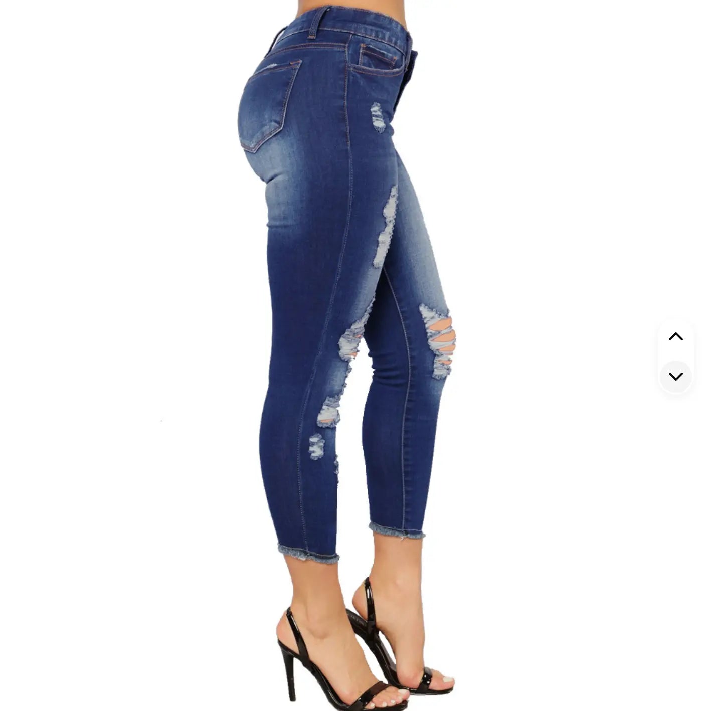 New Fendiz Women Skinny Ripped Jeans Stretch Distressed Destroyed Denim Pants Fendiz