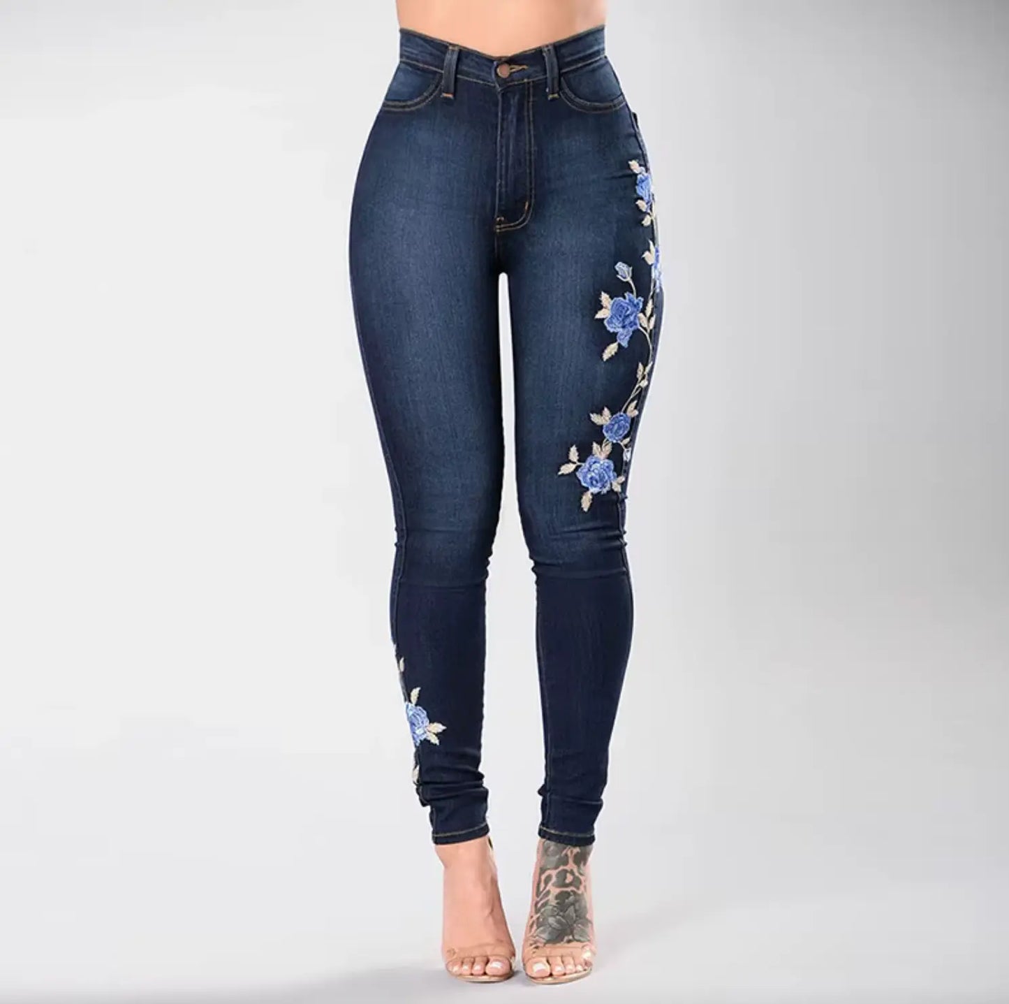 Fendiz Autumn Design Slim Fit Elastic Jeans for Women's Comfortable High Quality Casual Pencil Denim Pants Fendiz