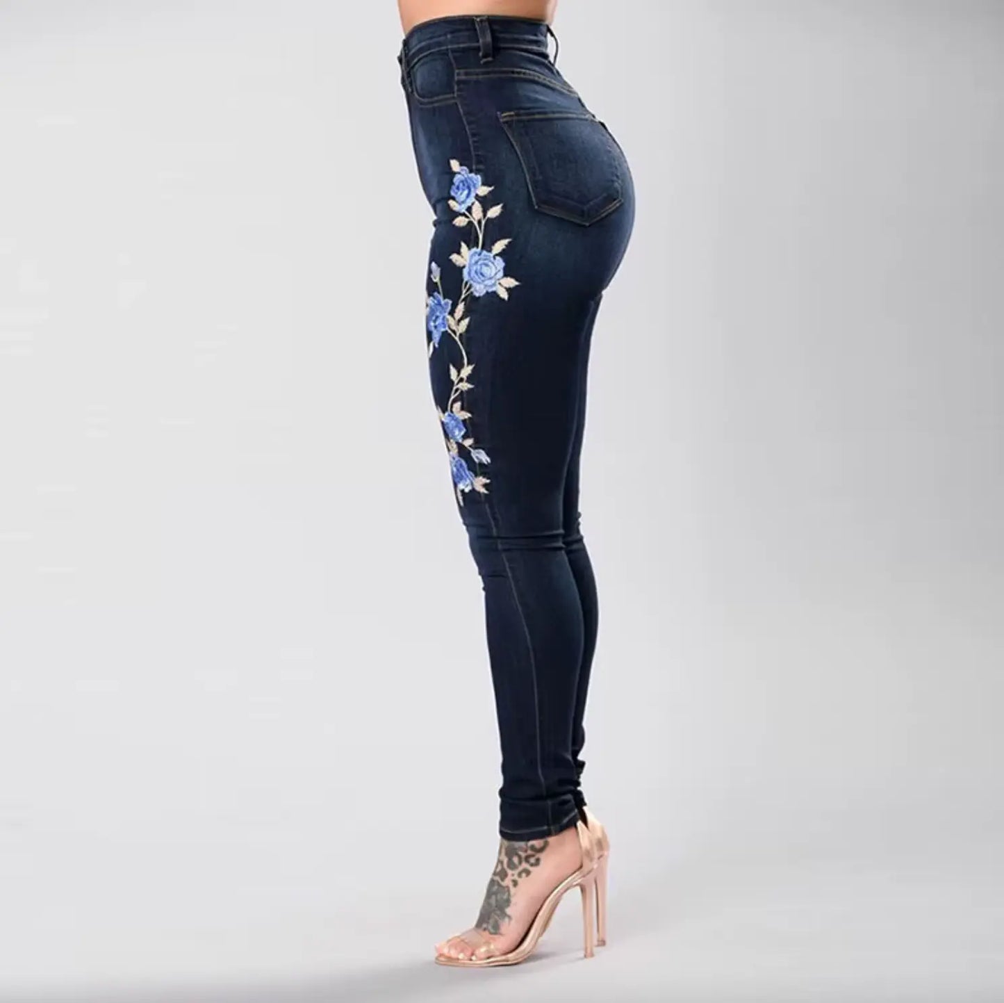 Fendiz Autumn Design Slim Fit Elastic Jeans for Women's Comfortable High Quality Casual Pencil Denim Pants Fendiz