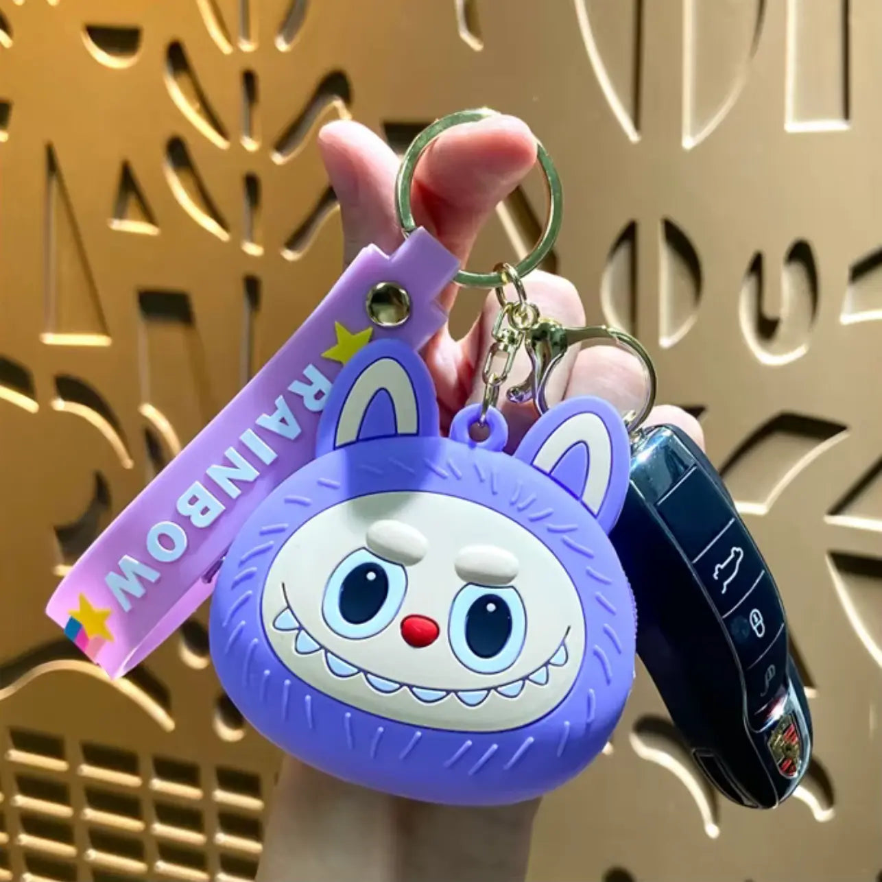 New Fendiz Labubu Keychain Doll Cartoon Cute Accessories for Gifts Fendiz