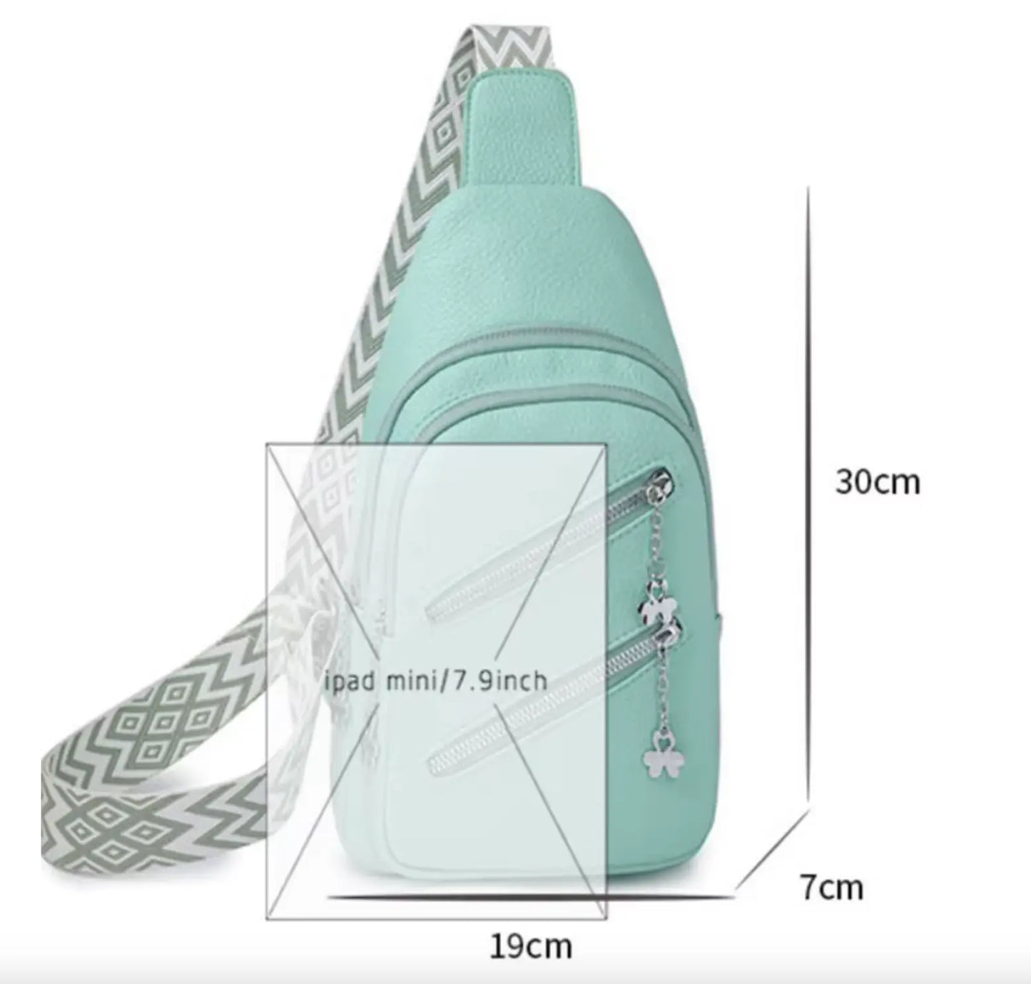 Fendiz Sling Bag Cross Body Bag Trendy Leather Crossbody Purse Chest Bag with Adjustable Guitar Strap for Travel Fendiz