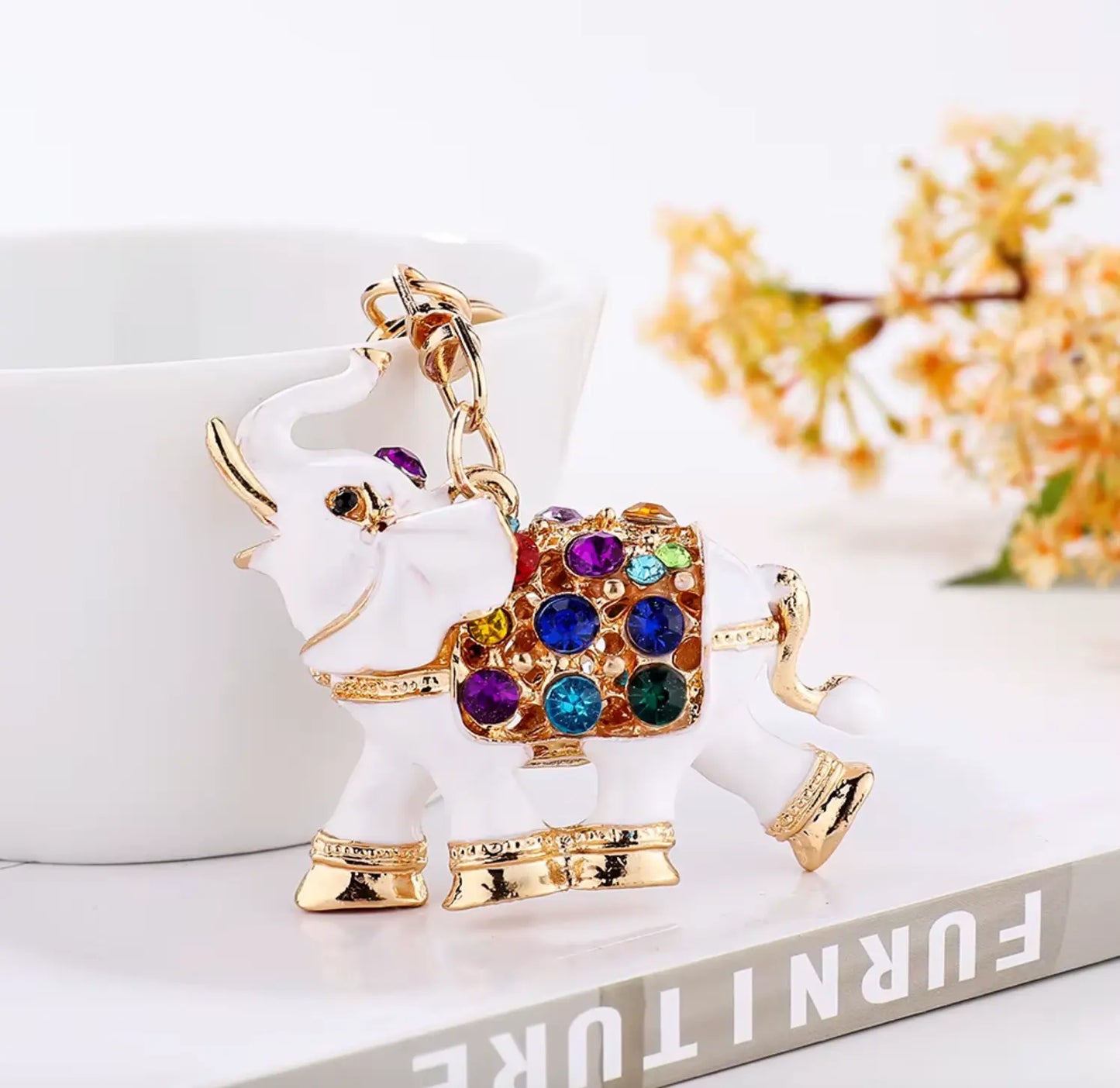 Diamond Keychains Elephant Metal and Bag Pendant Creative Small Elephant Charm Fendiz