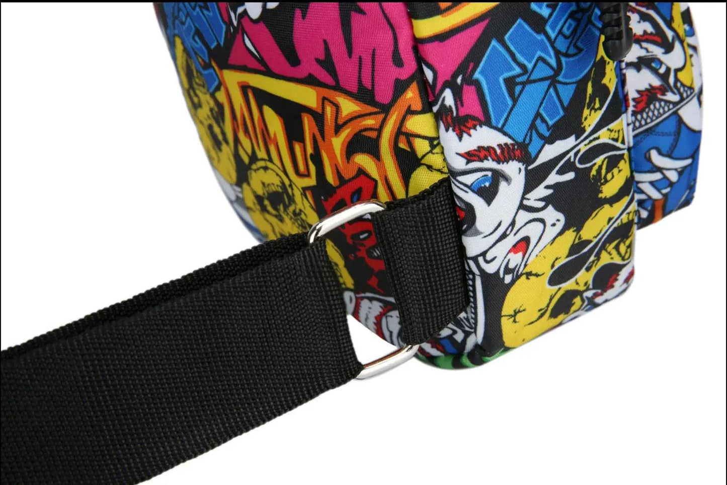 Fendiz Graffiti Sling Backpack Travel Hiking Daypack Colorful Graffiti Art Crossbody Shoulder Bag