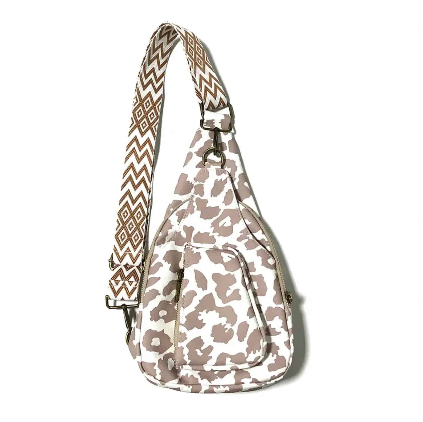 Leopard Print PU Leather Waterproof Waist & Chest Bag – Stylish & Functional Accessory