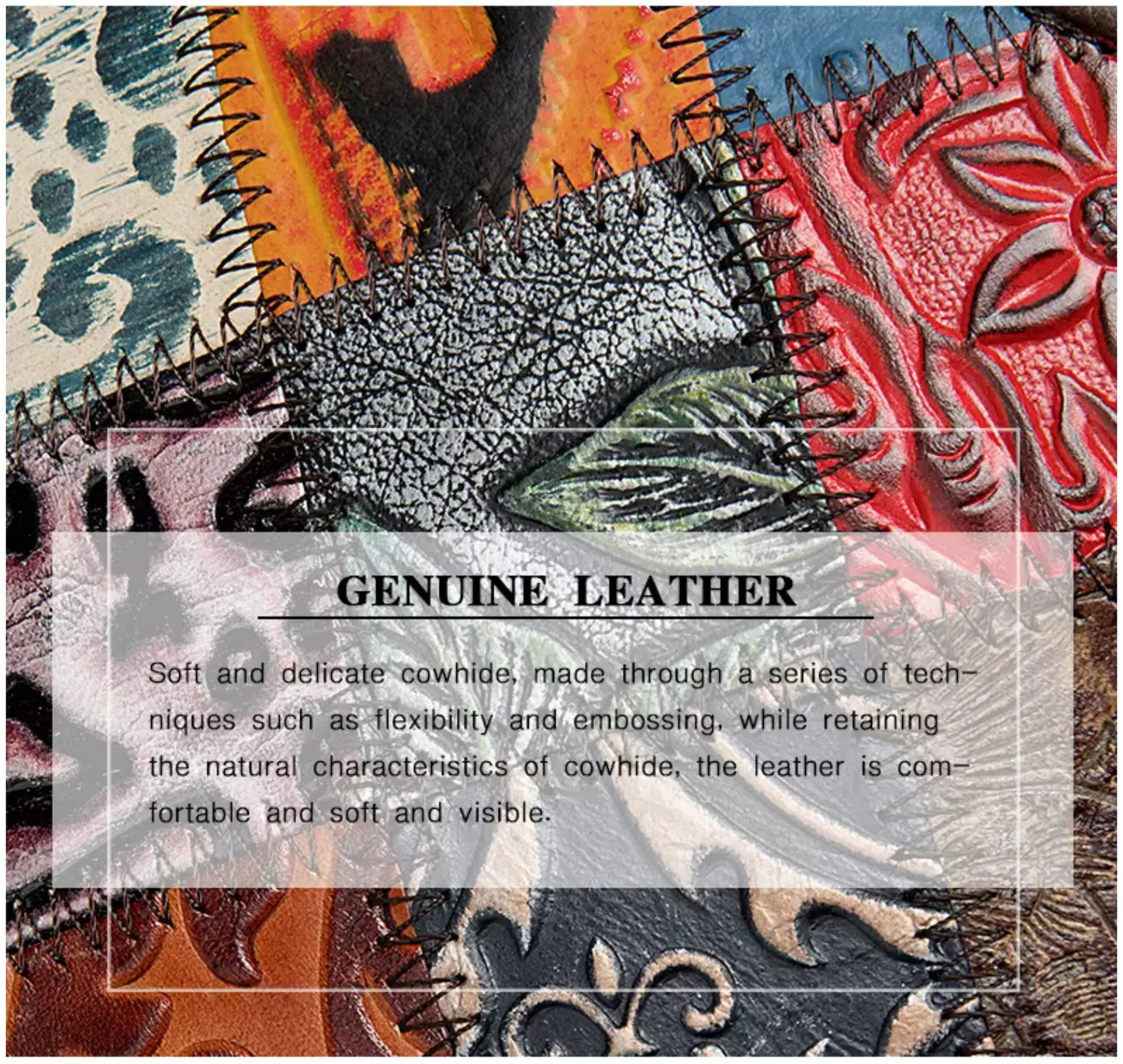 New Fendiz Elegant Shoulder Sling Bag Genuine Cow Leather Retro Classic