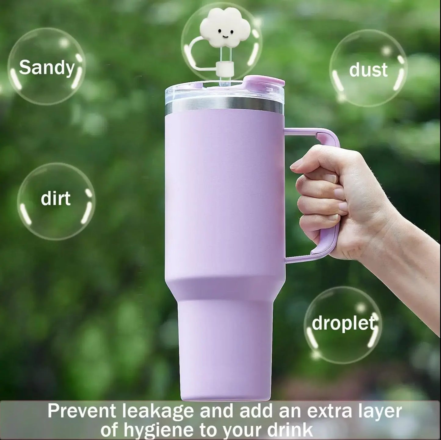 New 8Pcs 7-10mm Cute Animal Straw Toppers Tumbler Accessories Drinking Straw Cover Straw Cover Cap