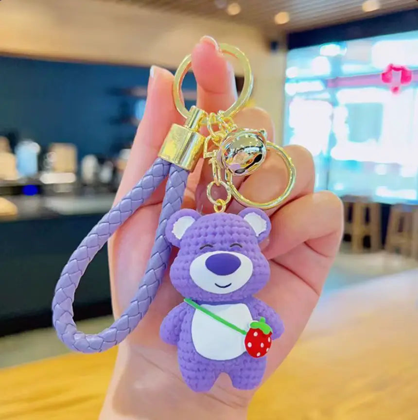 New Cute Weaving Little Bear Pendant Backpack Doll Pendant Bag Hangings Decorative Panda