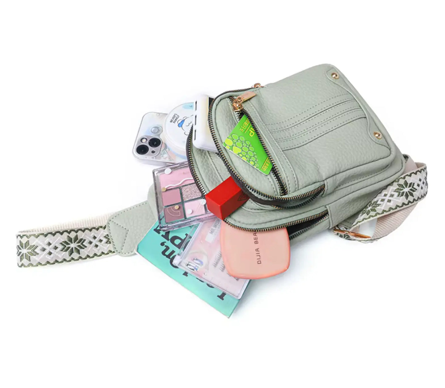 Fendiz Ladies Sling Bag Vegan Leather Waterproof Ladies Sling Crossbody, Chest Bag.