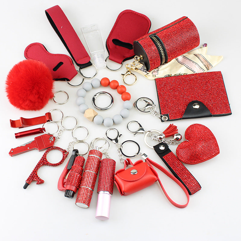 Multifunctional Hanging Bag 19-piece Set Key Chain