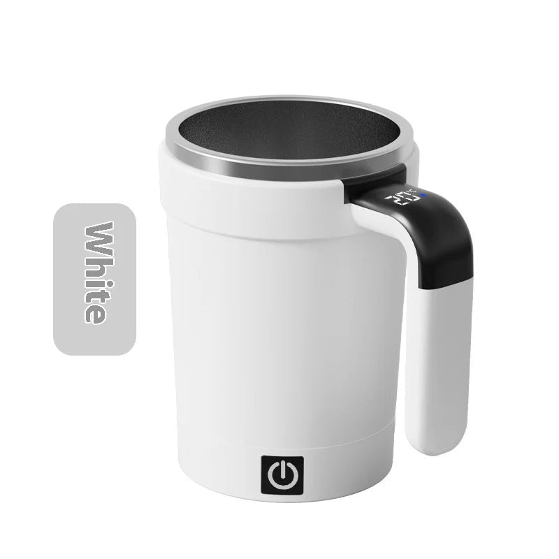 Automatic Stirring Cup Rechargeable Electric Stirring Mugs Magnetic Mixer Stainless Steel Coffee Mug Rotating Magnetic Tumbler
