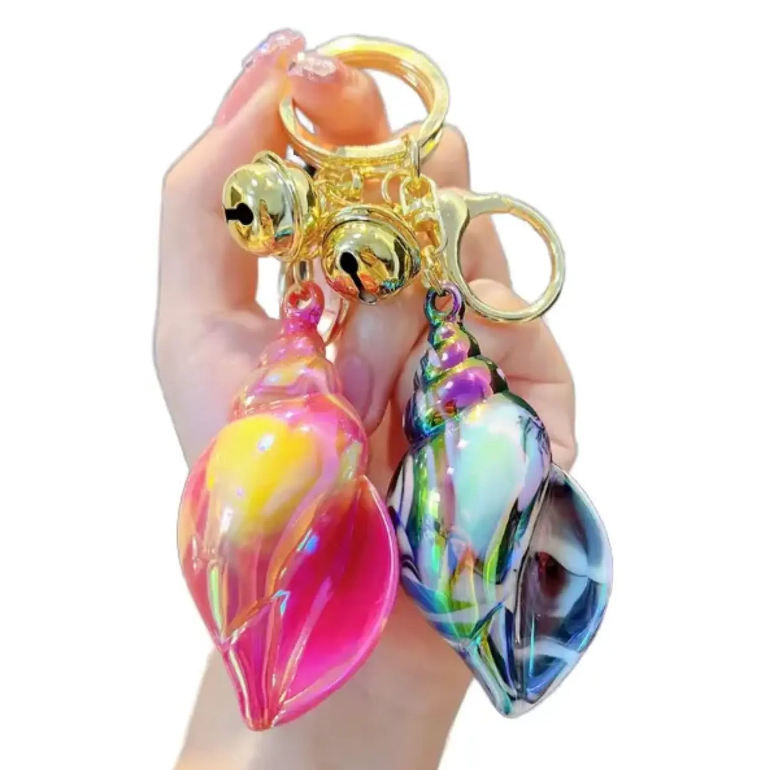 HOT Acrylic Shell Conch Scallop Pendant Keychain Romantic Seashells Keyc - Fendiz
