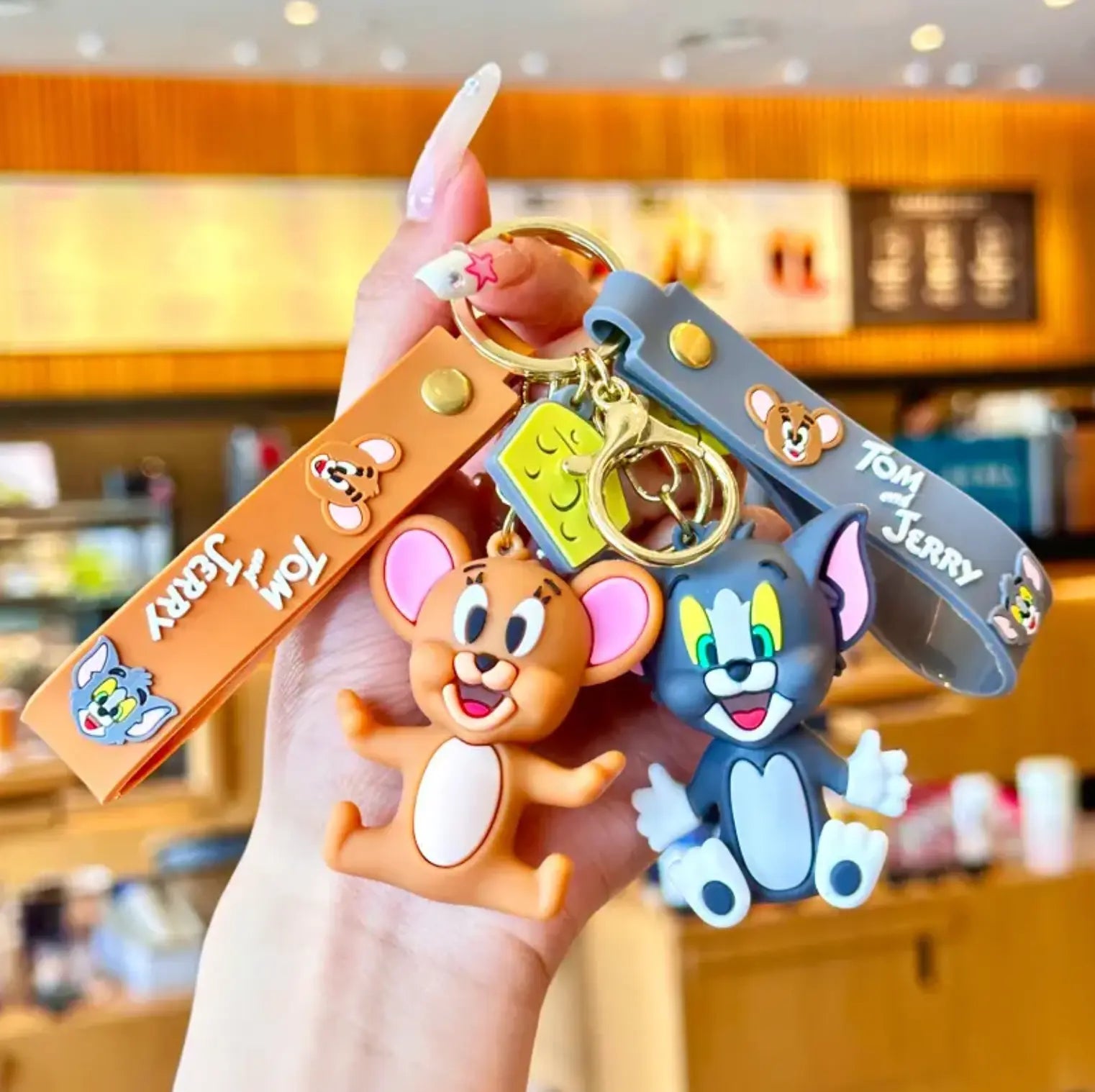 Tom And Jerry Cartoon Keychains  Doll And Backpack Pendant - Fendiz