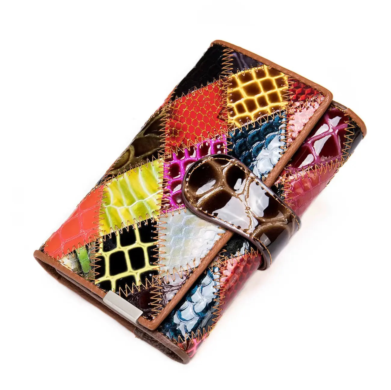 New Fendiz Multicolor Wallets Genuine Leather Card Holder Large Purses Fendiz