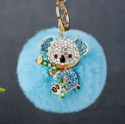 Fendiz Koala Bear Keychain Diamond Crystal Rhinestone - Fendiz