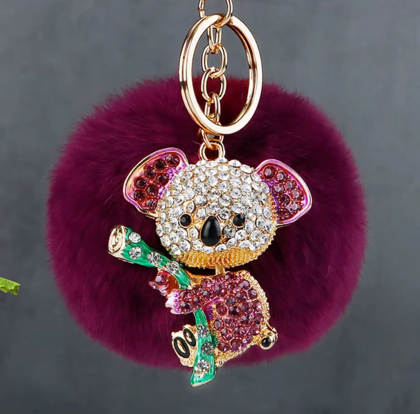 Fendiz Koala Bear Keychain Diamond Crystal Rhinestone - Fendiz