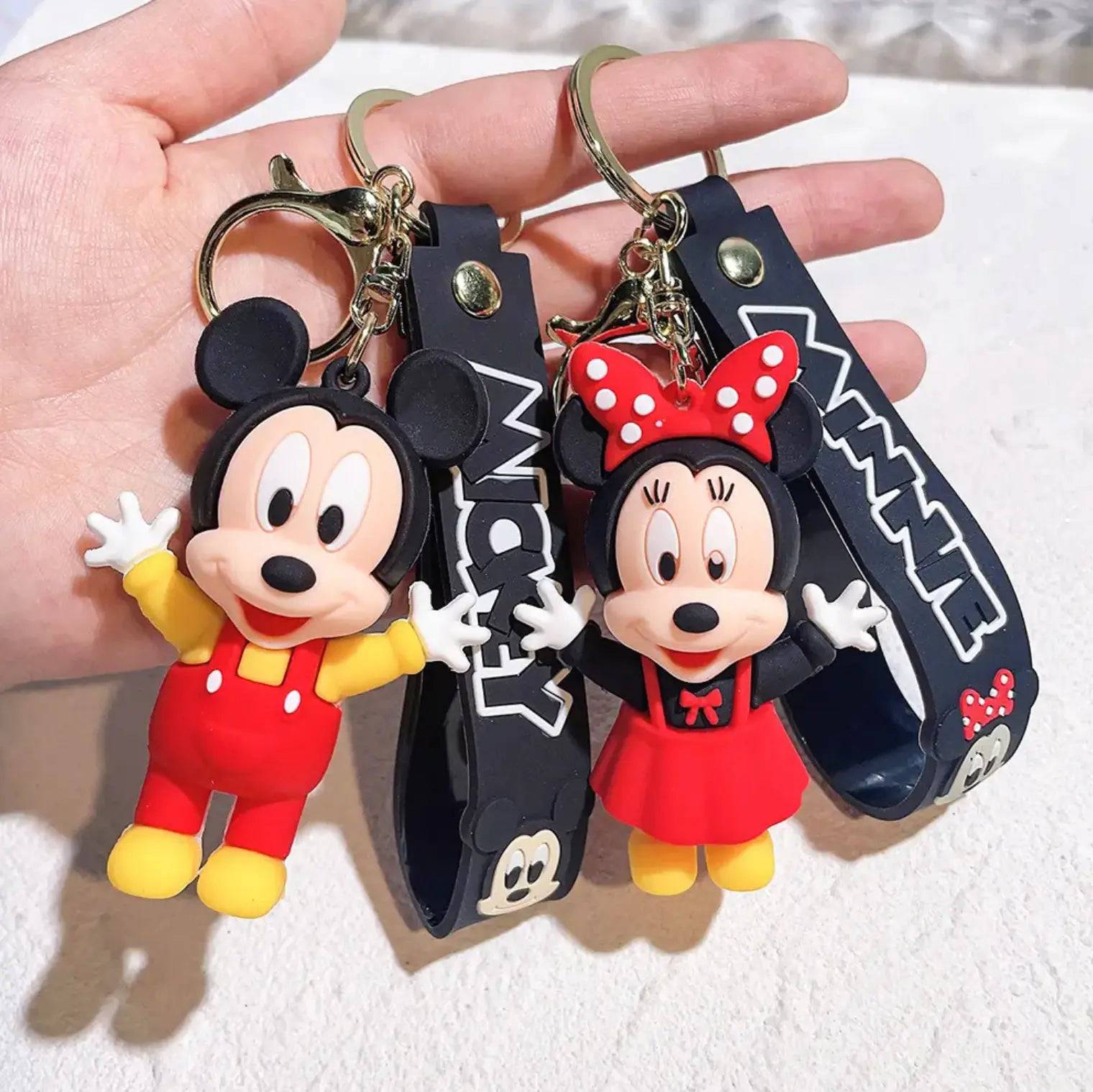 Mickey and Minnie Keychain Metal Silicone & Rubber Car Key Chain