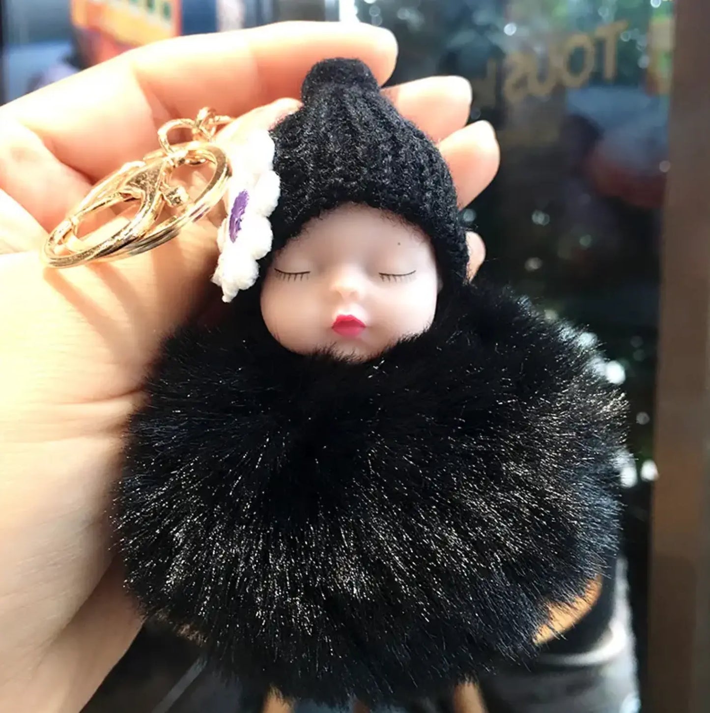 Baby Doll Toy Drop Ship Cute Sleeping Baby Doll KeyChains And Bags Fluffy - Fendiz