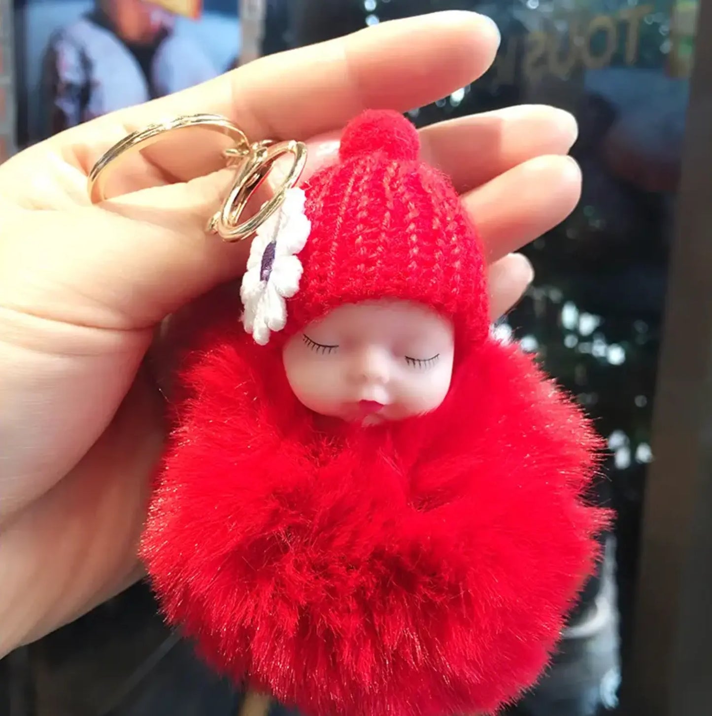 Baby Doll Toy Drop Ship Cute Sleeping Baby Doll KeyChains And Bags Fluffy - Fendiz