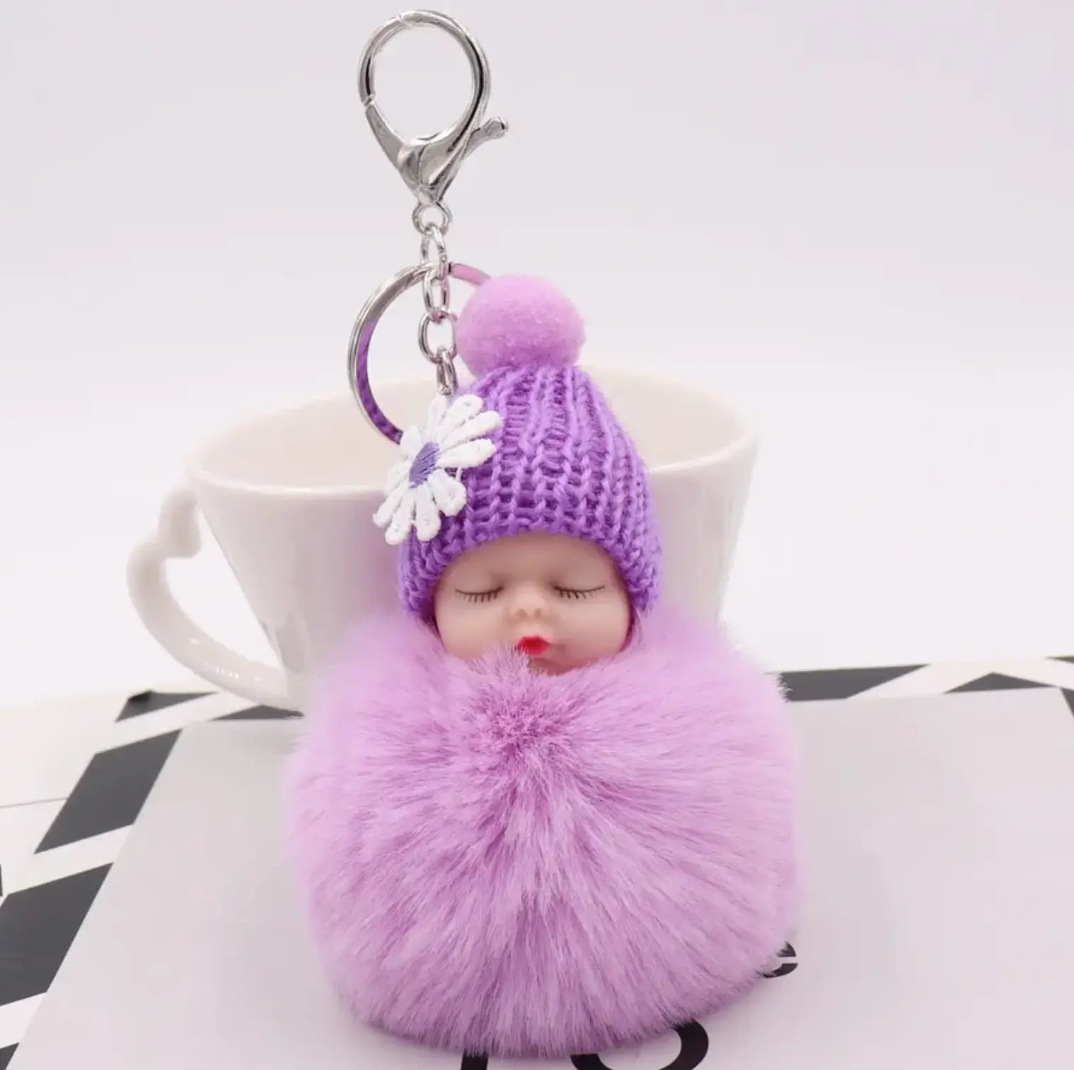 Baby Doll Toy Drop Ship Cute Sleeping Baby Doll KeyChains And Bags Fluffy - Fendiz