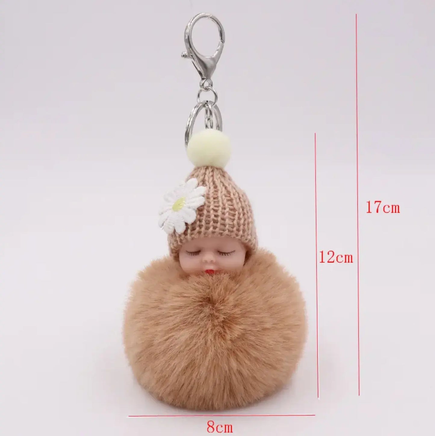 Baby Doll Toy Drop Ship Cute Sleeping Baby Doll KeyChains And Bags Fluffy - Fendiz