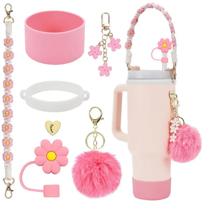 New 7pcs Cup Accessories Set for Cup Tumbler Straw Cover Not Including The Cup. - Fendiz