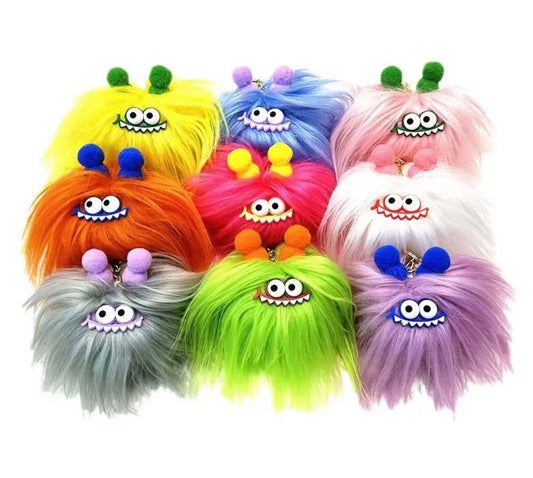 New Cute Stars Cute Cartoon Monster Plush Keychain Monster Plush Toy Doll Sausage Creative Ugly Plush Doll Fendiz