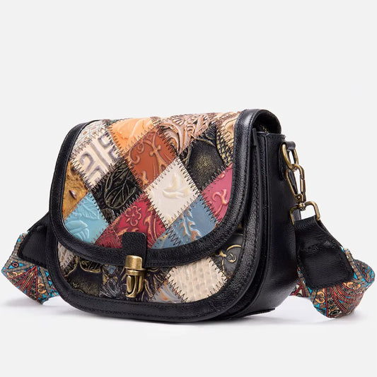New Westal Genuine Leather Patchwork Purses Handbags and Crossbody Shoulder Bag Fendiz
