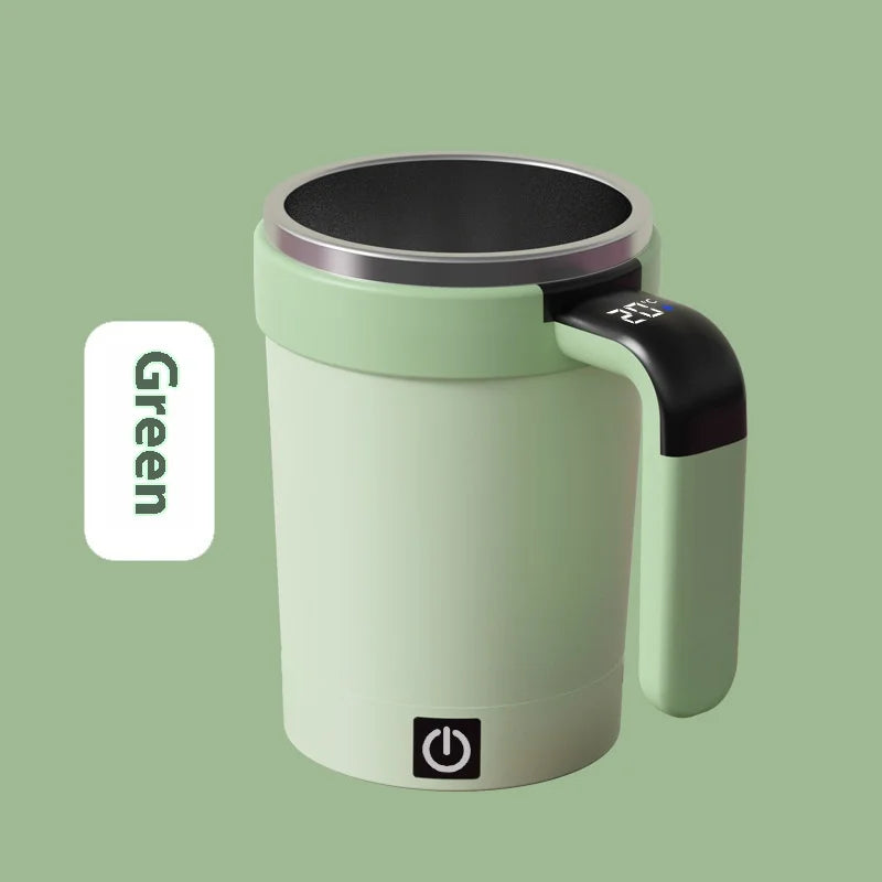 Automatic Stirring Cup Rechargeable Electric Stirring Mugs Magnetic Mixer Stainless Steel Coffee Mug Rotating Magnetic Tumbler