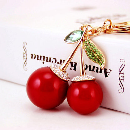 Cherry Car Key Ring Women's Bag Accessories Cherry Metal Pendant