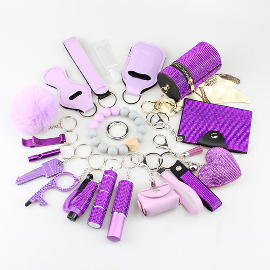 Multifunctional Hanging Bag 19-piece Set Key Chain
