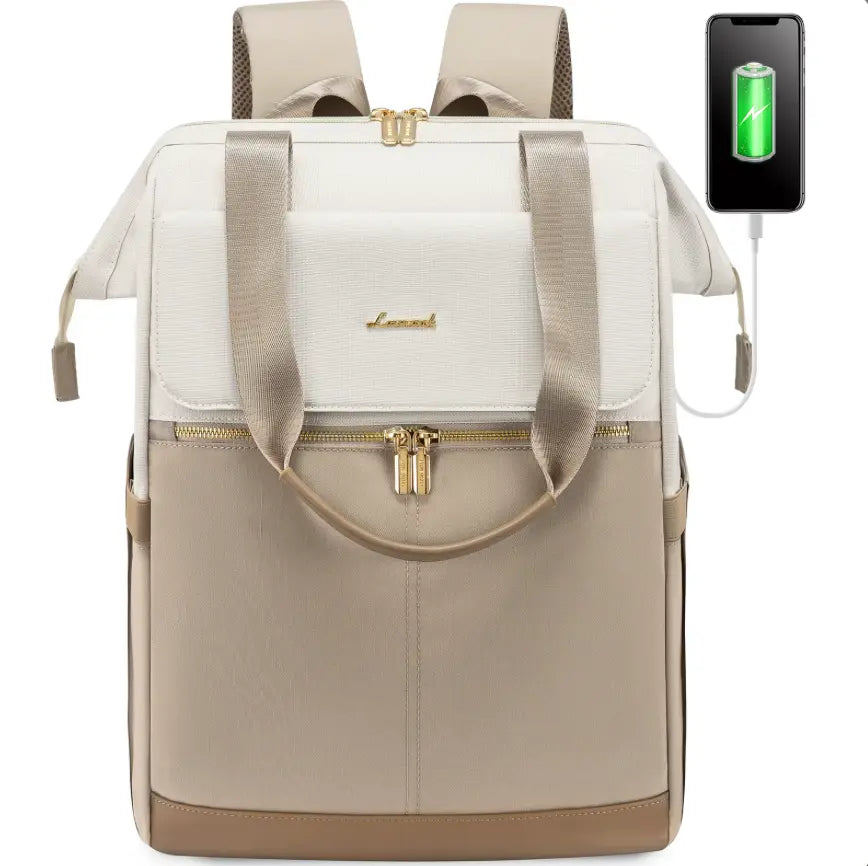 New Fendiz Lovevook Backpack for Women, 15.6 Inch Work Laptop Bag with USB Port, Waterproof Travel Computer Backpack with Organizer Bag