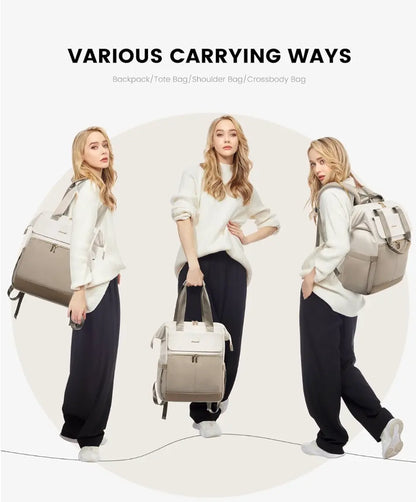 New Fendiz Lovevook Backpack for Women, 15.6 Inch Work Laptop Bag with USB Port, Waterproof Travel Computer Backpack with Organizer Bag