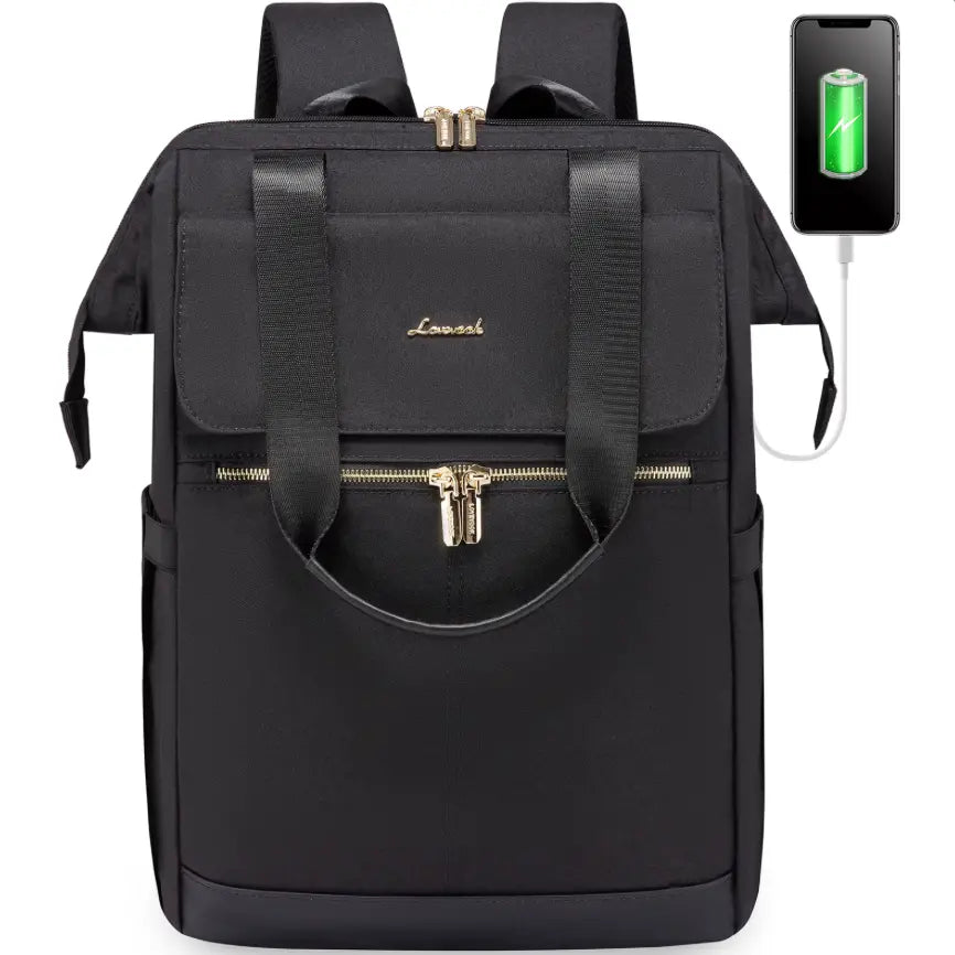 New Fendiz Lovevook Backpack for Women, 15.6 Inch Work Laptop Bag with USB Port, Waterproof Travel Computer Backpack with Organizer Bag