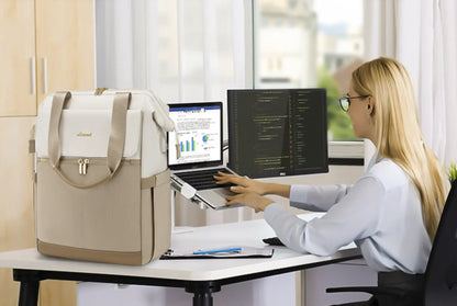 New Fendiz Lovevook Backpack for Women, 15.6 Inch Work Laptop Bag with USB Port, Waterproof Travel Computer Backpack with Organizer Bag