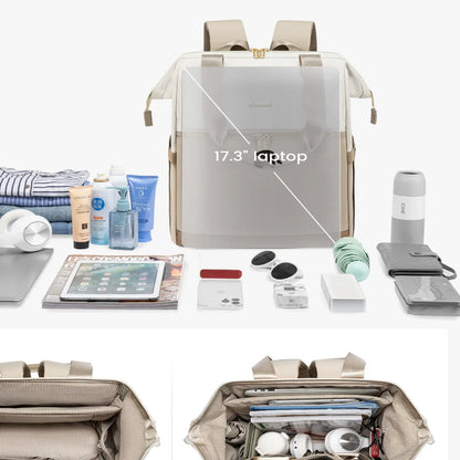 New Fendiz Lovevook Backpack for Women, 15.6 Inch Work Laptop Bag with USB Port, Waterproof Travel Computer Backpack with Organizer Bag