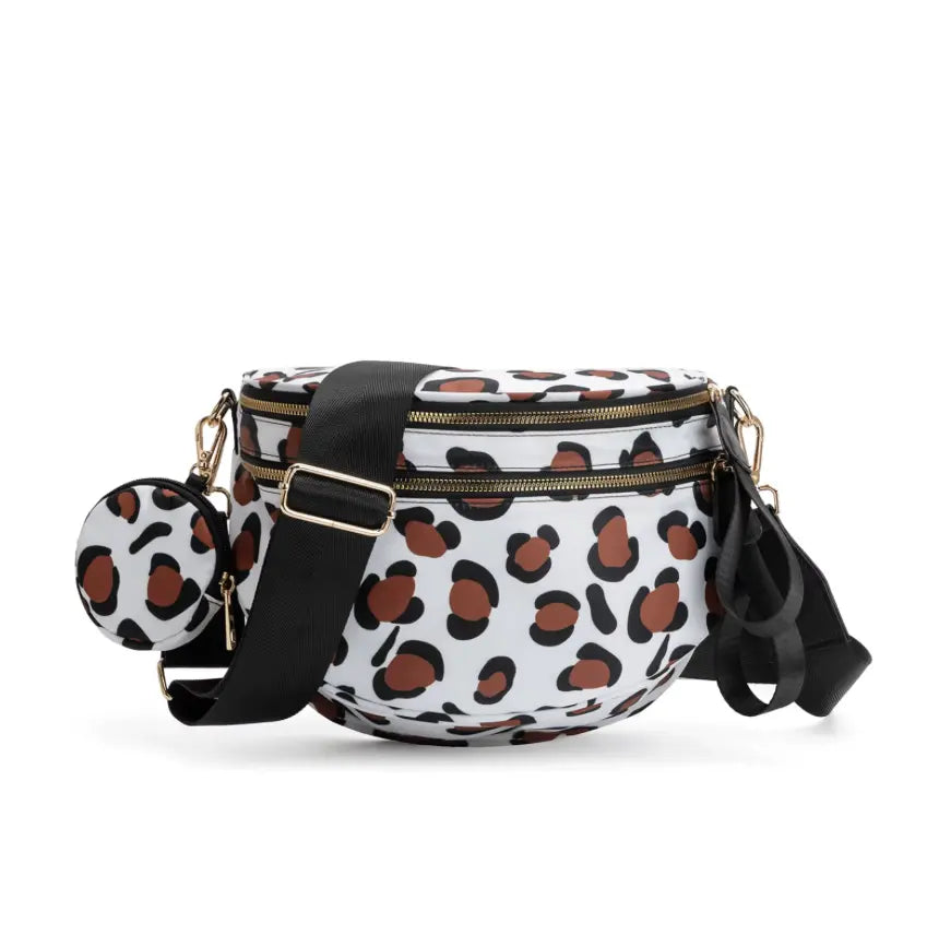 fashionable fanny pack Belt Bum Bag Double Zipper Fanny Pack Plaid Sling Bags