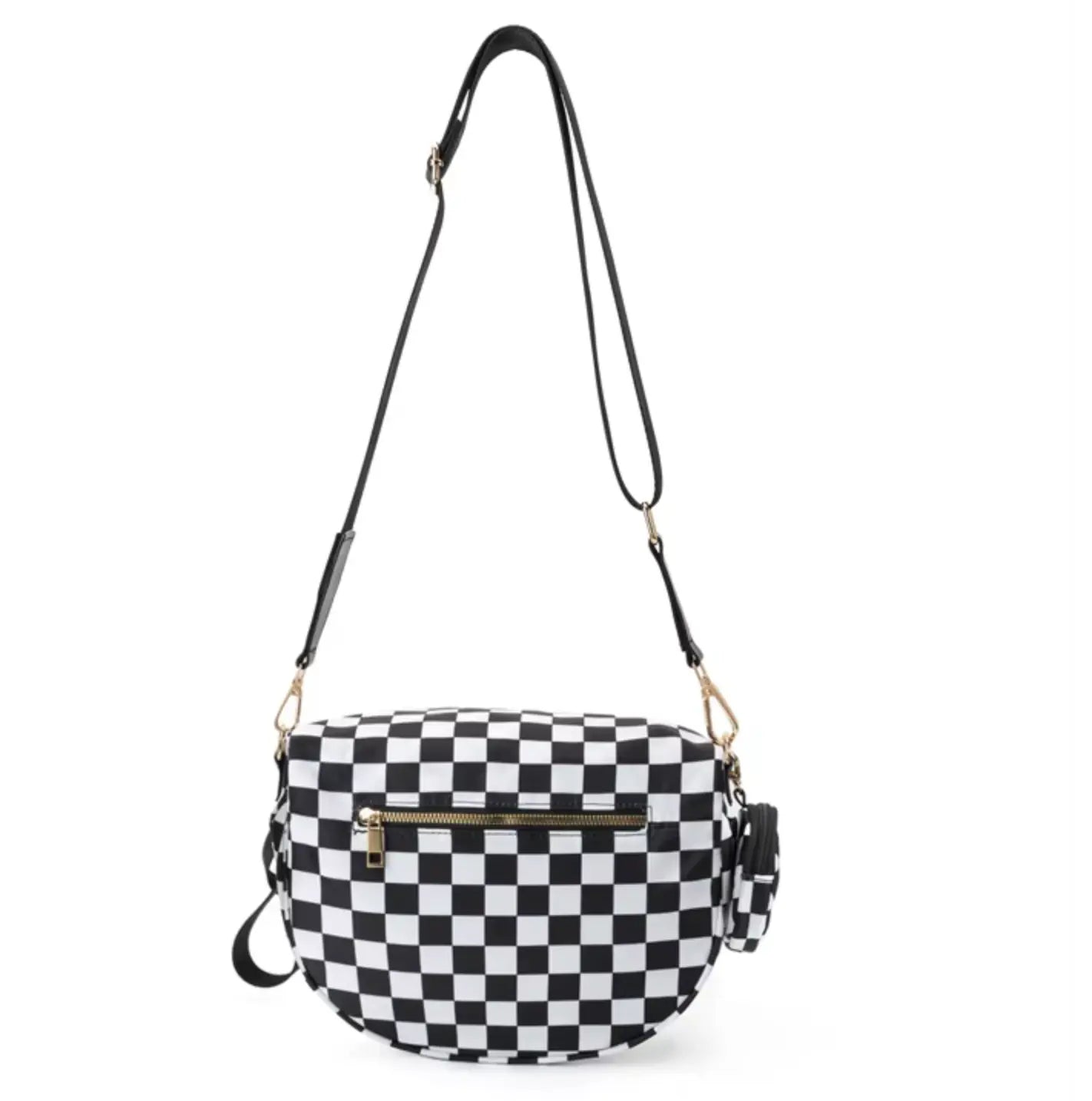 fashionable fanny pack Belt Bum Bag Double Zipper Fanny Pack Plaid Sling Bags