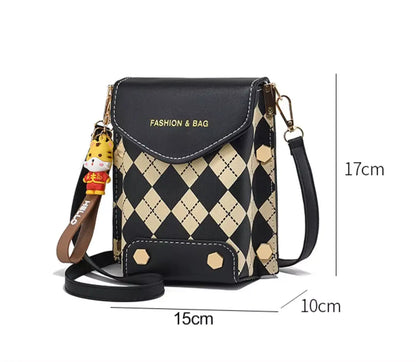 fashionable bag versatile Crossbody Messenger Bag Single Shoulder Mini Vertical Mobile Bag