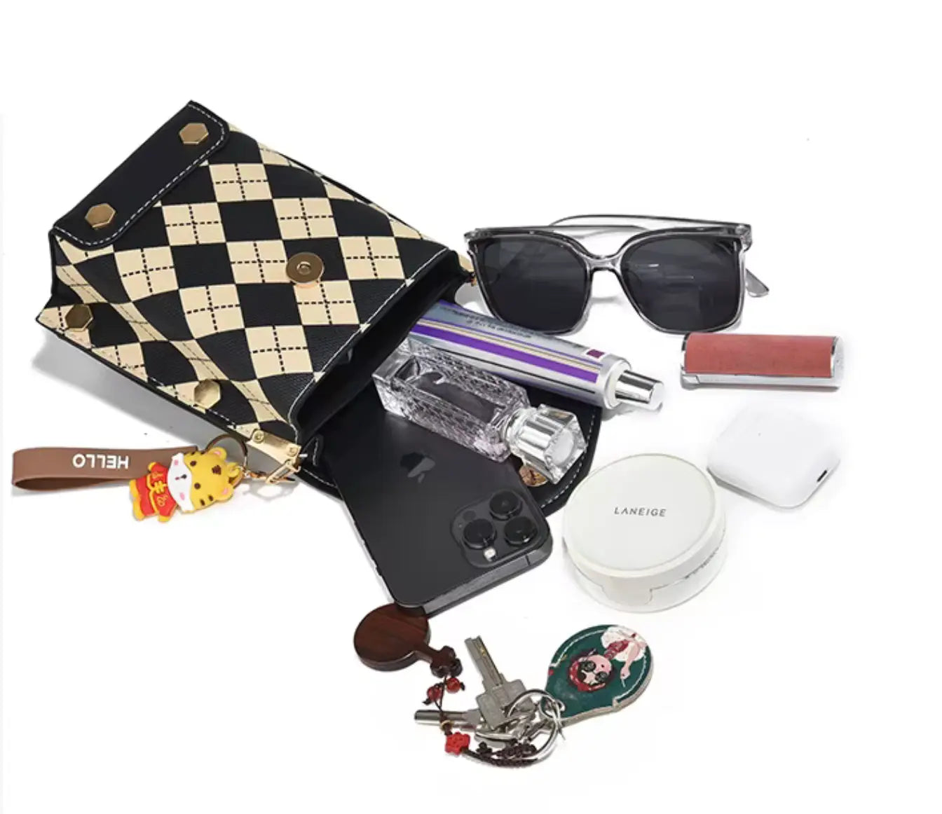 fashionable bag versatile Crossbody Messenger Bag Single Shoulder Mini Vertical Mobile Bag