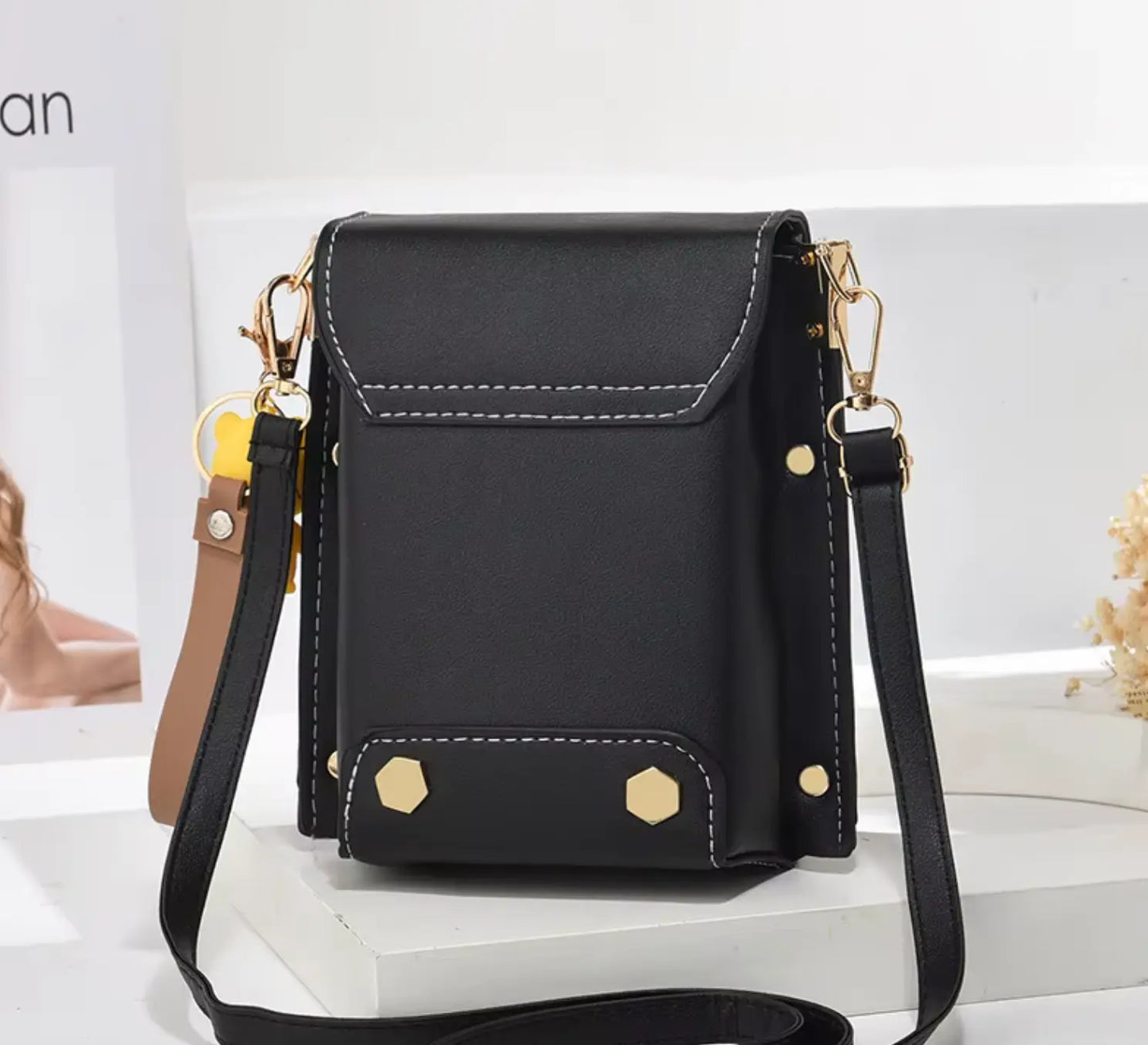 fashionable bag versatile Crossbody Messenger Bag Single Shoulder Mini Vertical Mobile Bag