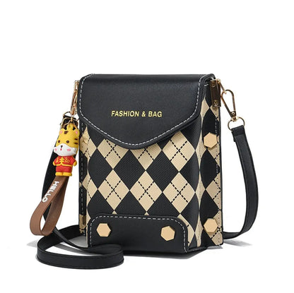 fashionable bag versatile Crossbody Messenger Bag Single Shoulder Mini Vertical Mobile Bag