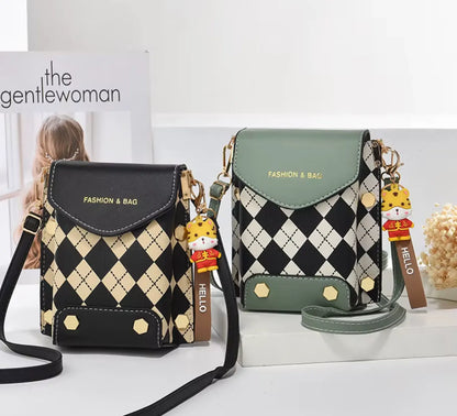 fashionable bag versatile Crossbody Messenger Bag Single Shoulder Mini Vertical Mobile Bag