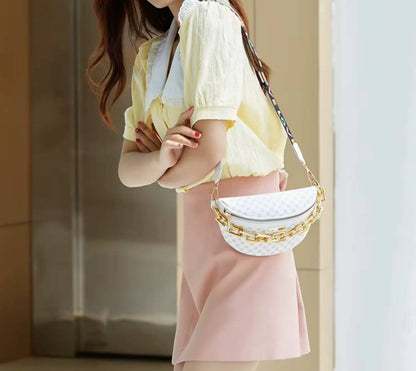 Leopard Ring Print Bag Cross Body Waist pack PU Material One Shoulder Chest Bag Zipper New Leisure Style