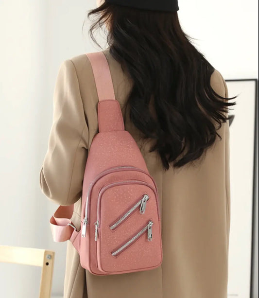 New Classic Crossbody Sling Chest Bags Ladies Fashion Sling Bags Woman Nylon Zipper Crossbody Bag