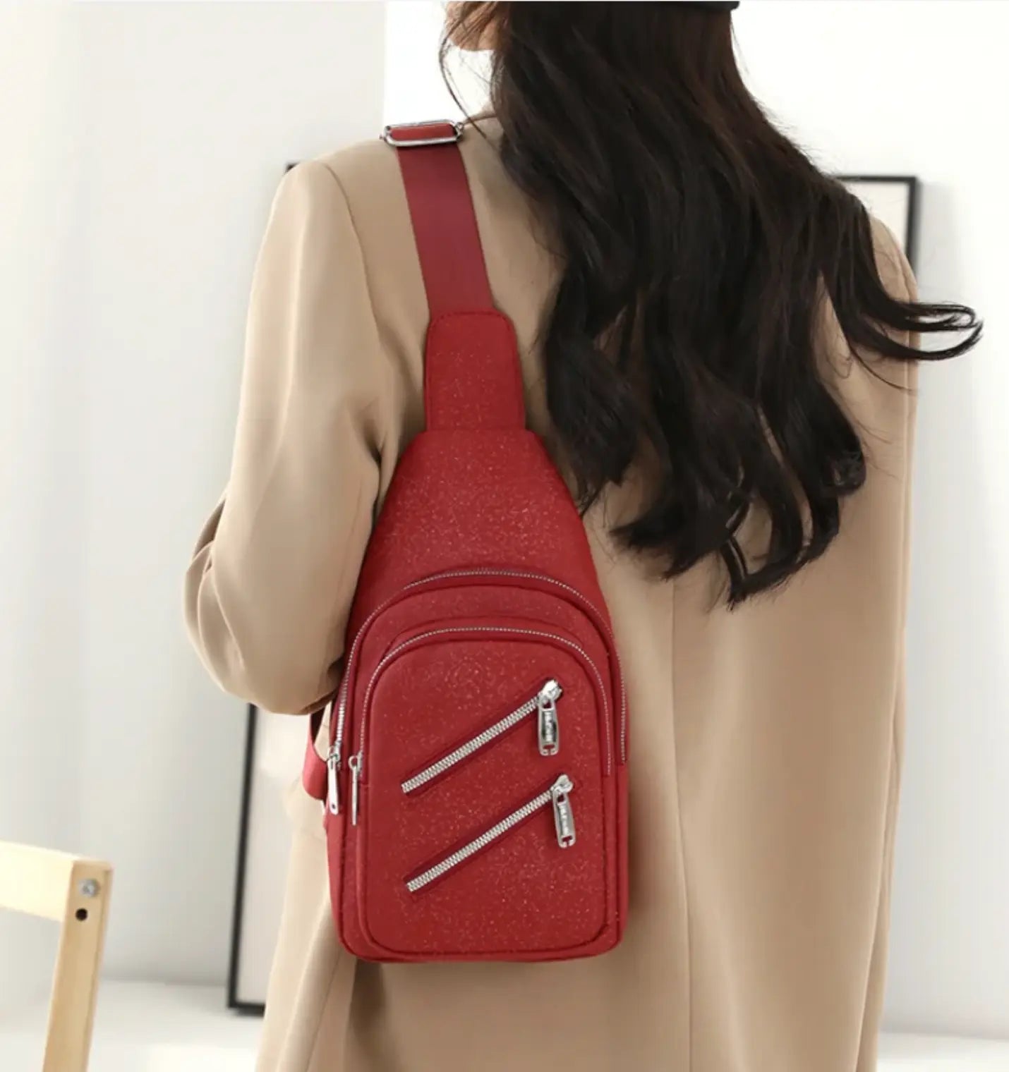 New Classic Crossbody Sling Chest Bags Ladies Fashion Sling Bags Woman Nylon Zipper Crossbody Bag