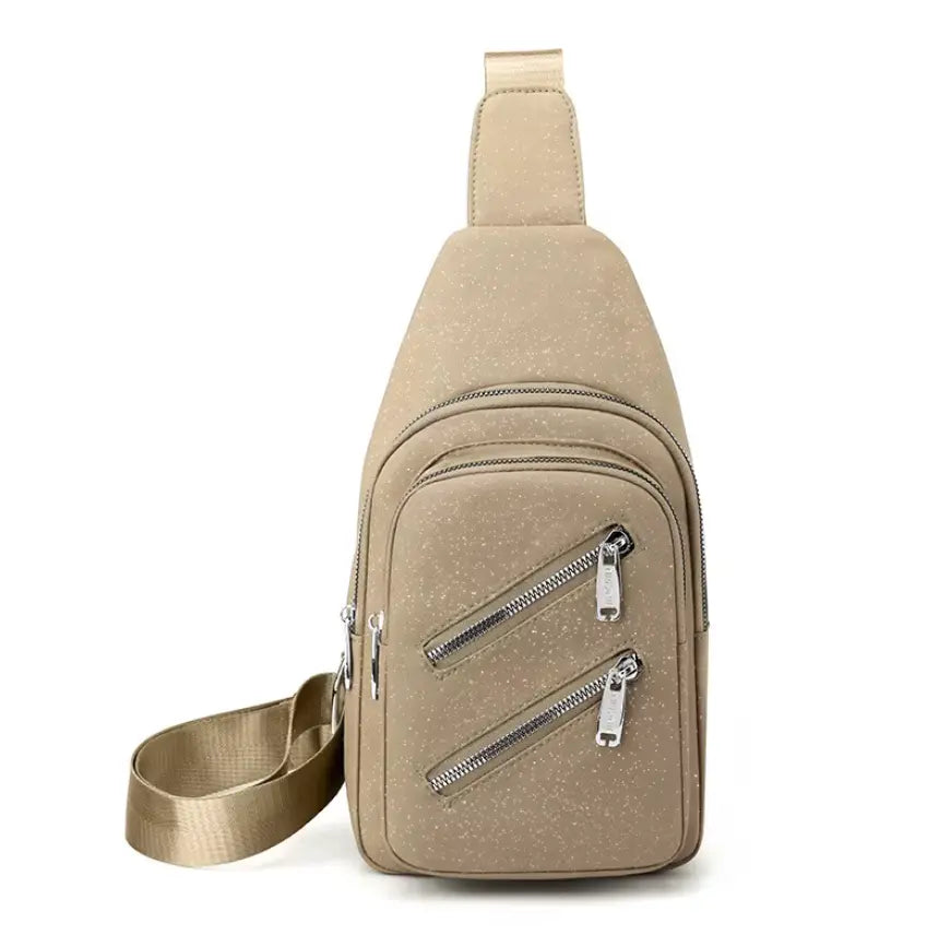 New Classic Crossbody Sling Chest Bags Ladies Fashion Sling Bags Woman Nylon Zipper Crossbody Bag