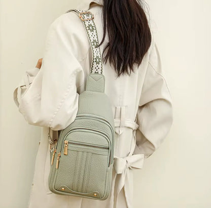 New Novelty fashion bag for ladies Leather Waterproof Ladies Sling Crossbody Bag Chest Bag for Girls