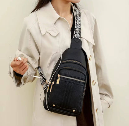 New Novelty fashion bag for ladies Leather Waterproof Ladies Sling Crossbody Bag Chest Bag for Girls