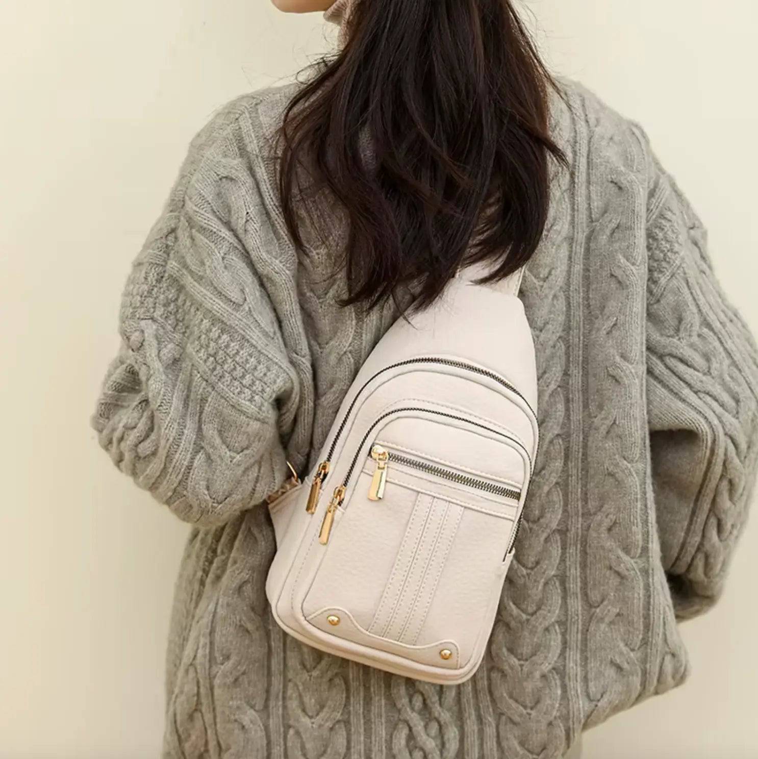 New Novelty fashion bag for ladies Leather Waterproof Ladies Sling Crossbody Bag Chest Bag for Girls