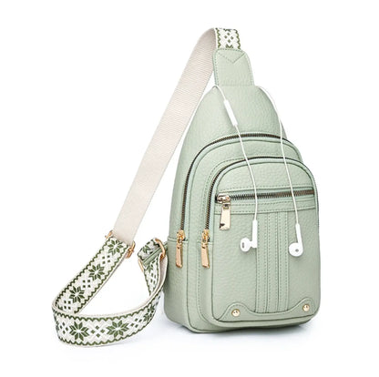 New Novelty fashion bag for ladies Leather Waterproof Ladies Sling Crossbody Bag Chest Bag for Girls